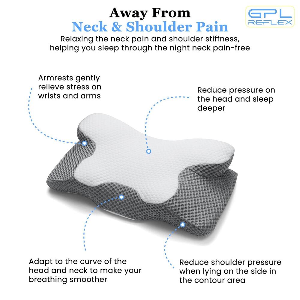 Pillows For Neck And Shoulder Pain: GPL REFLEX Cervical Pillow
